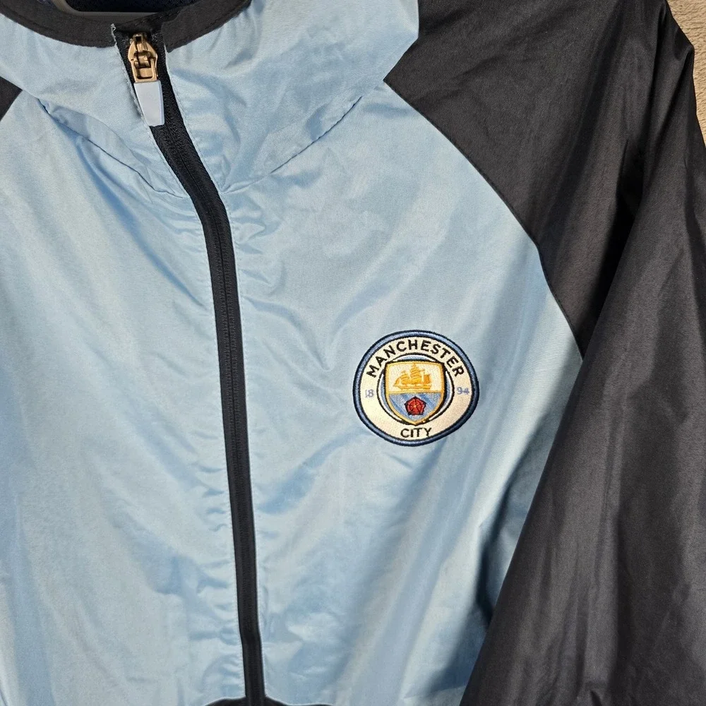 Manchester City FC Official Soccer Gift Men Shower Jacket Windbreaker
